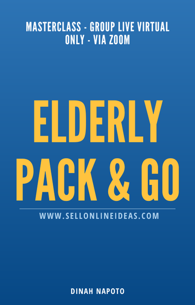 MASTERCLASS - GROUP LIVE VIRTUAL ONLY - VIA ZOOM: ELDERLY PACK & GO