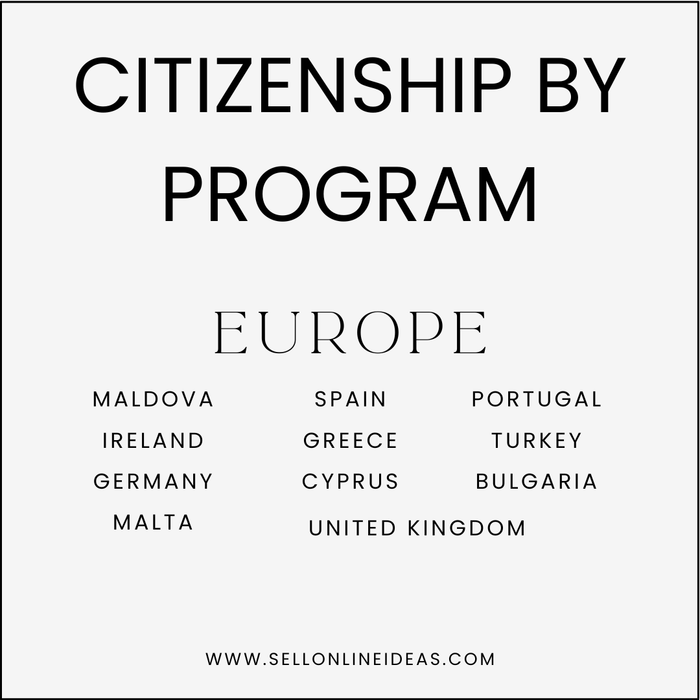 EUROPE - CITIZENSHIP BY INVESTMENT PROGRAM